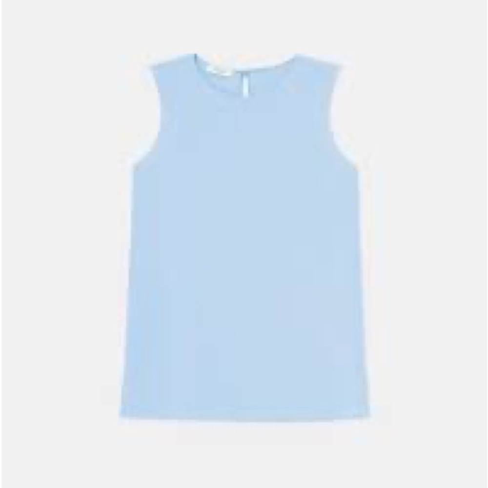 Lafayette 148 NY Silk Crepe De Chine Sleeveless Blouse